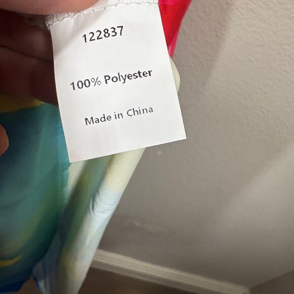 Uoozee Size Medium Flowy Sleeveless Maxi Dresses Contrast Color Printed V Neck - Picture 10 of 10